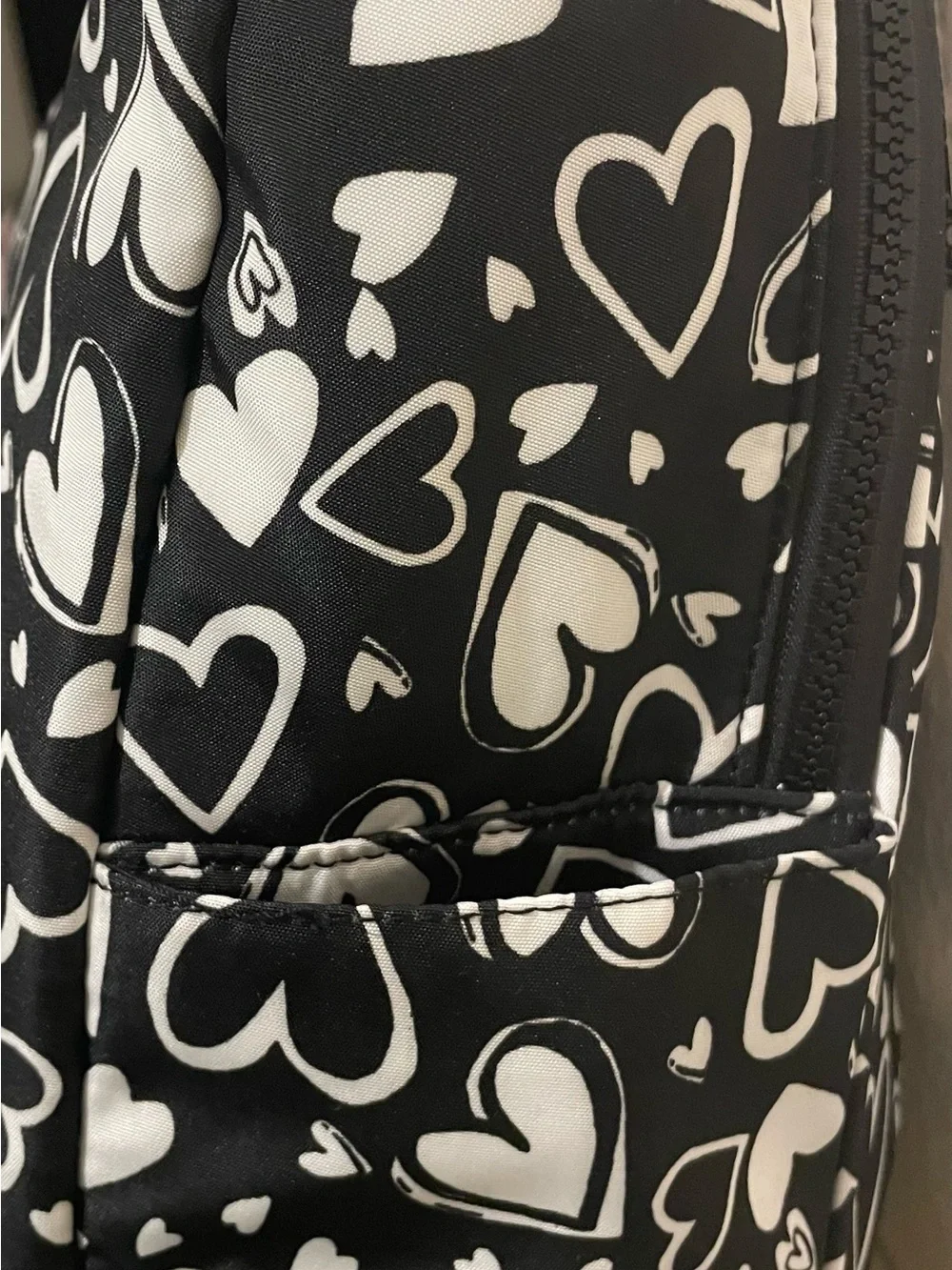 Brighton Black & White Heart Print Backpack
